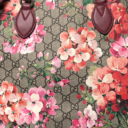 Gucci Soft GG Supreme Monogram Blooms Medium Crossbody Tote Beige Multicolor Dry Rose 8 of 14