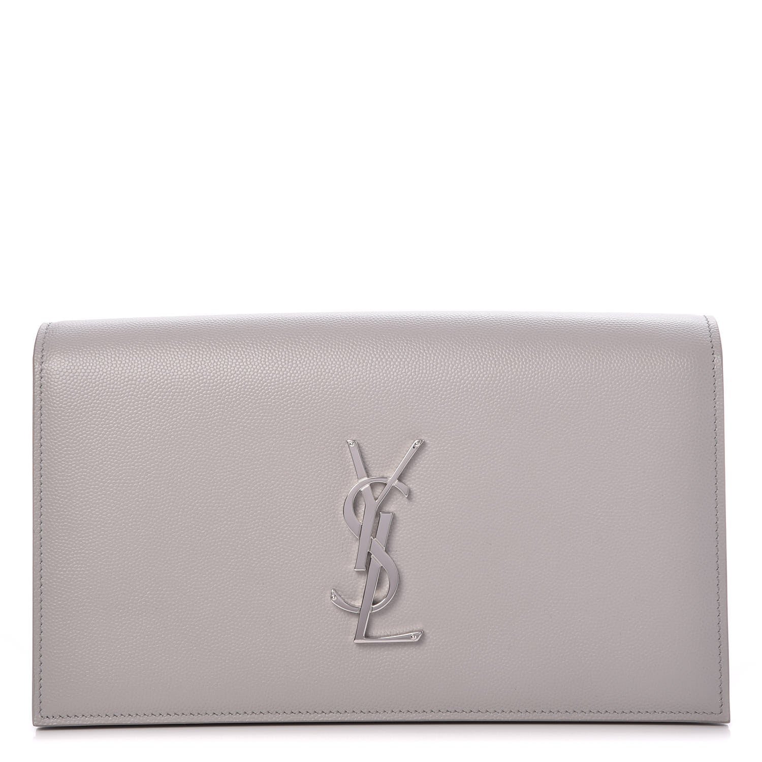 Saint Laurent Grain De Poudre Classic Monogram Kate Clutch Souris 1 of 7