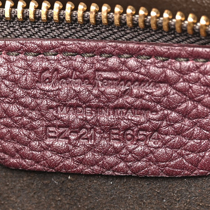 Salvatore Ferragamo Calfskin Fanisa Gancini Hobo Plum 7 of 14