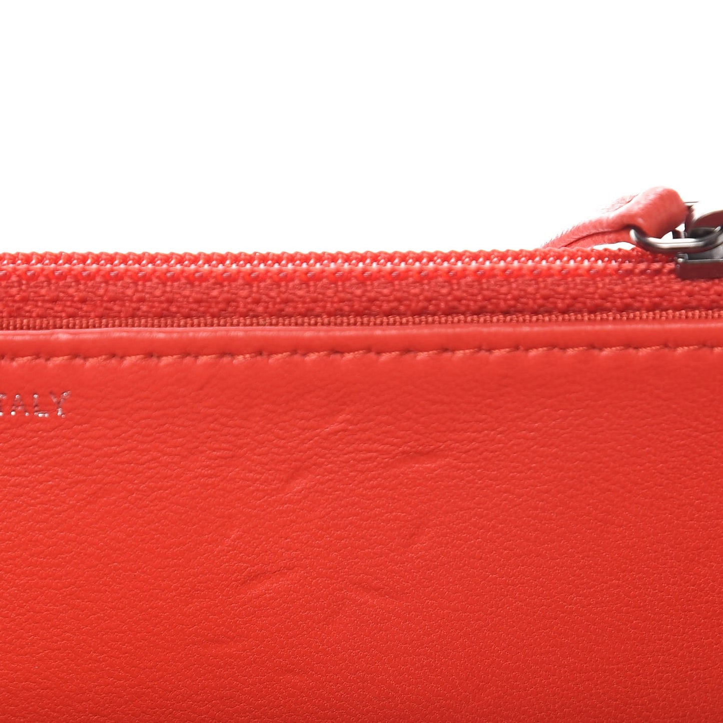 Lambskin Quilted Boy Wallet On Chain WOC Red