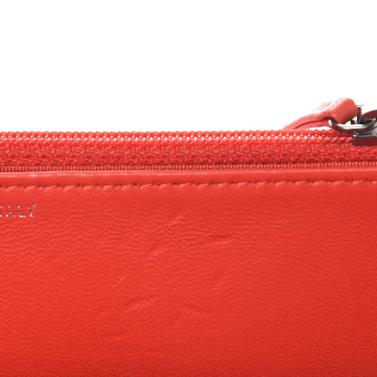 Chanel Lambskin Quilted Boy Wallet On Chain WOC Red 10 of 13