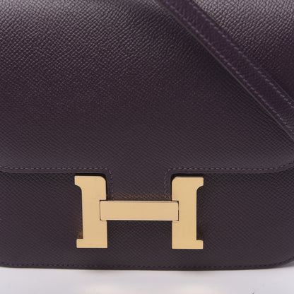 Hermes Epsom Horseshoe Constance 18 Raisin Gris Mouette 8 of 11