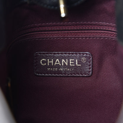 Chanel Calfskin Quilted Into The Fringe Hobo Black Gold 6 of 14