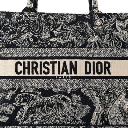 Christian Dior Canvas Embroidered Medium Toile De Jouy Reverse Book Tote Blue 8 of 10