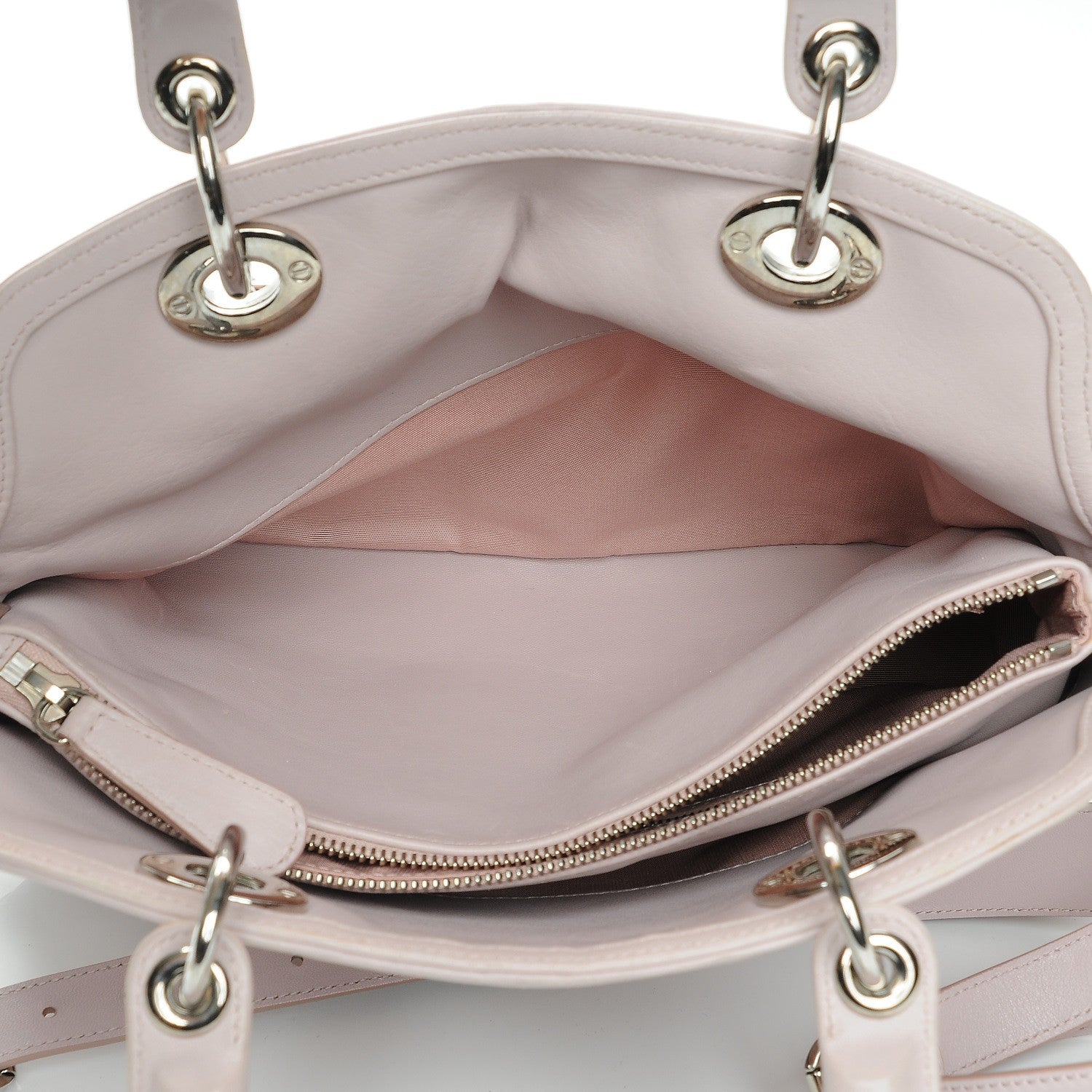 Christian Dior Lambskin Cannage Medium Granville Tote Pink 7 of 10