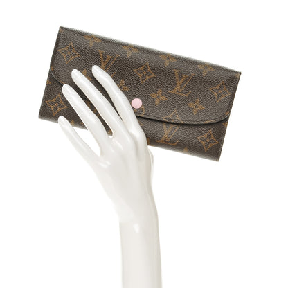 Louis Vuitton Monogram Emilie Wallet Rose Ballerine 2 of 8
