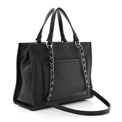 Chanel Calfskin CC Zipped Shopping Tote Black 3 of 11