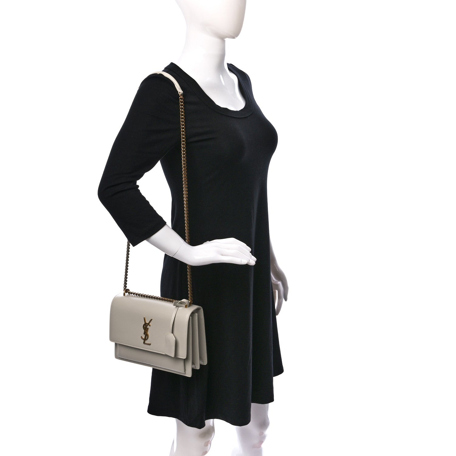 Saint Laurent Calfskin Medium Monogram Sunset Crema Soft 2 of 15