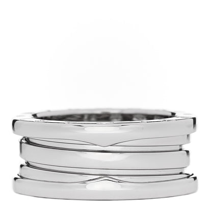 Bulgari 18K White Gold B.Zero1 Two-Band Ring 54 6.75 1 of 5