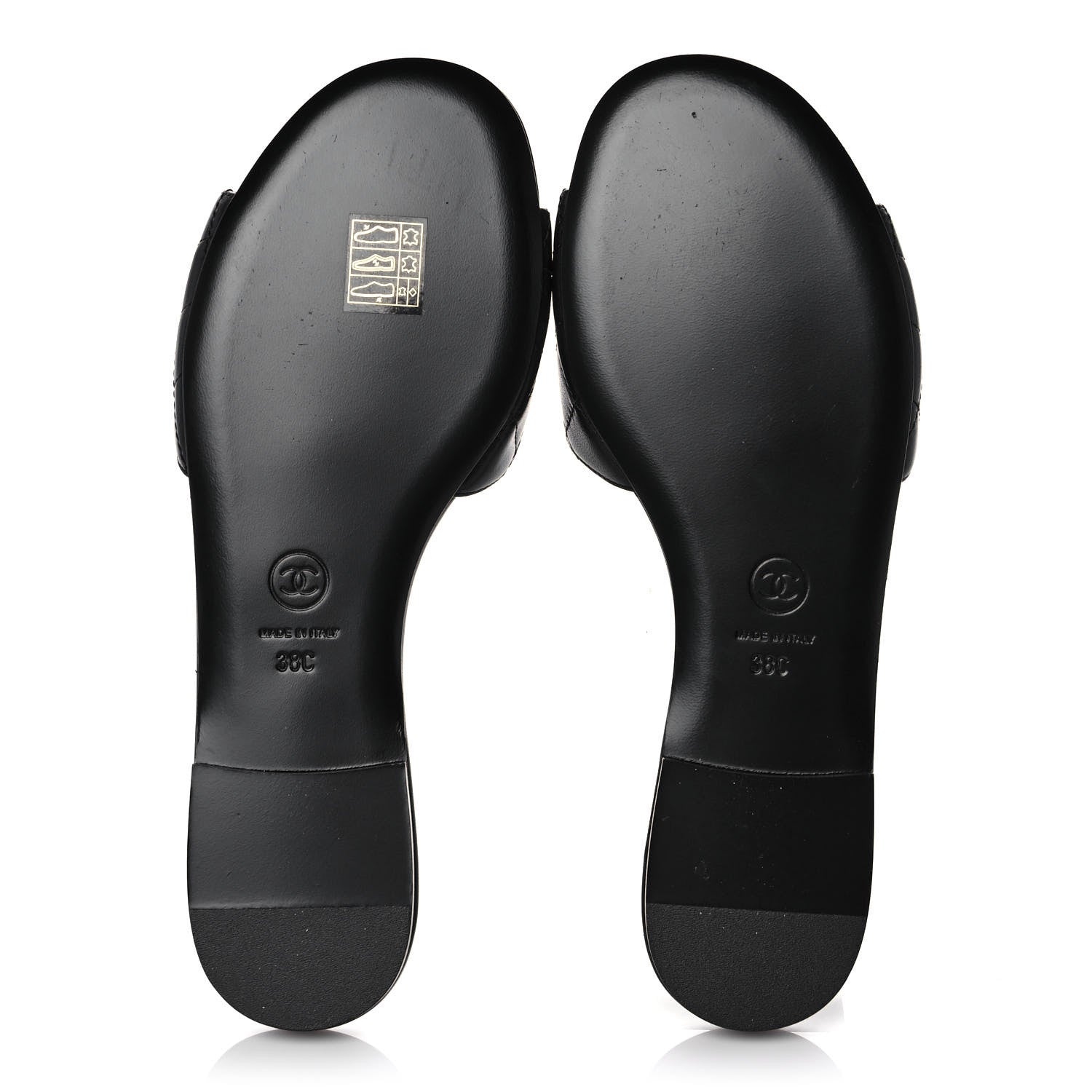 Chanel Lambskin Quilted CC Turnlock Sandals 38 Black 5 of 8