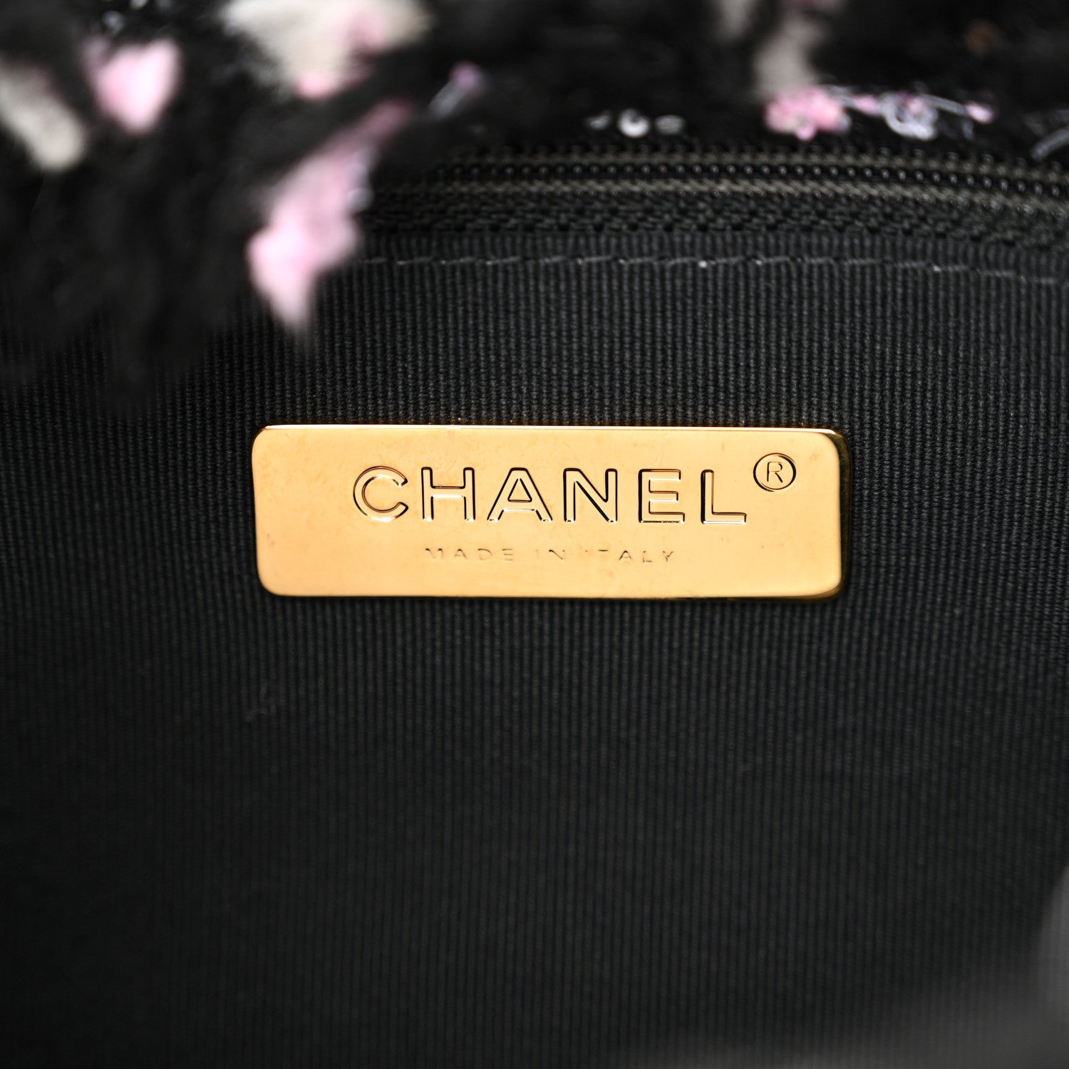 Chanel Tweed Sequin Quilted Medium Chanel 19 Flap Black Multicolor 6 of 10