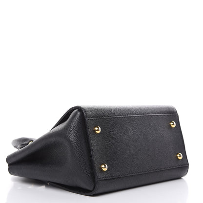 Burberry Soft Grain Calfskin Small Buckle Tote Black 4 of 13
