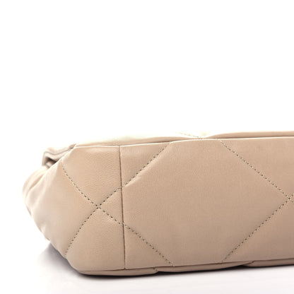 Chanel Lambskin Quilted Medium Chanel 19 Flap Dark Beige 8 of 10