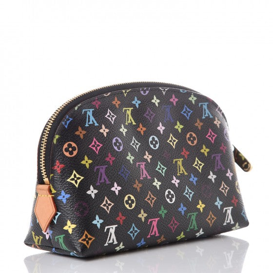 Louis Vuitton Monogram Multicolor Cosmetic Pouch Black Grenade 3 of 6