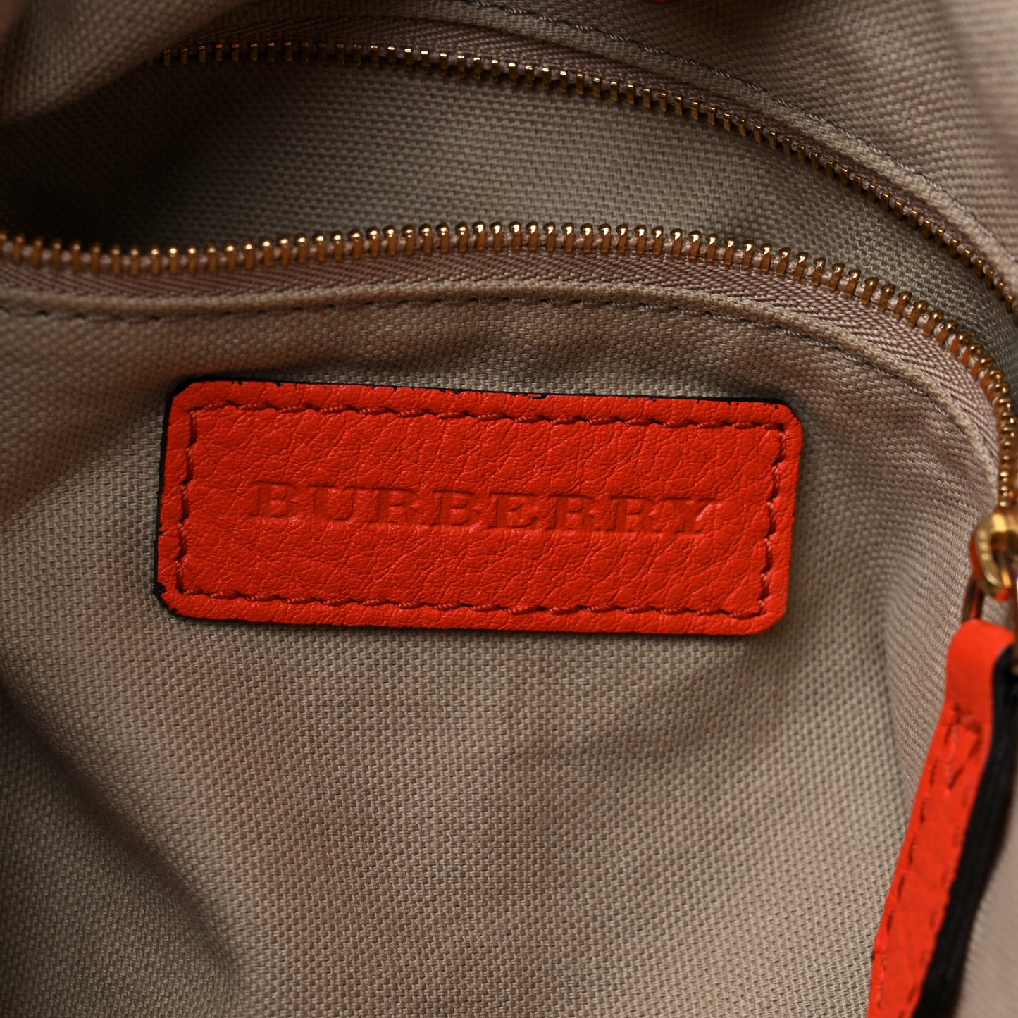 House Check Drawstring Hobo Orange