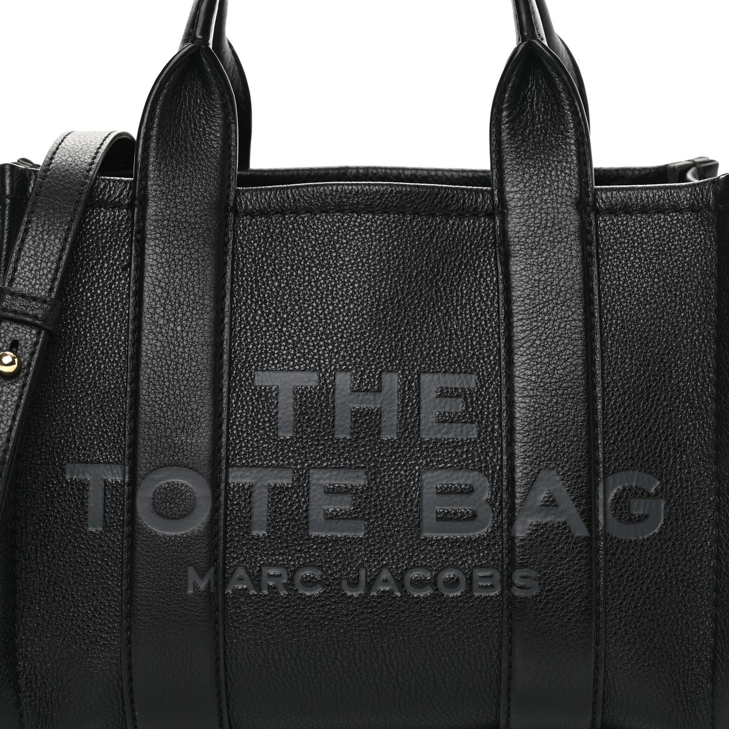 Marc Jacobs Grained Calfskin Small The Tote Bag Black 9 of 12