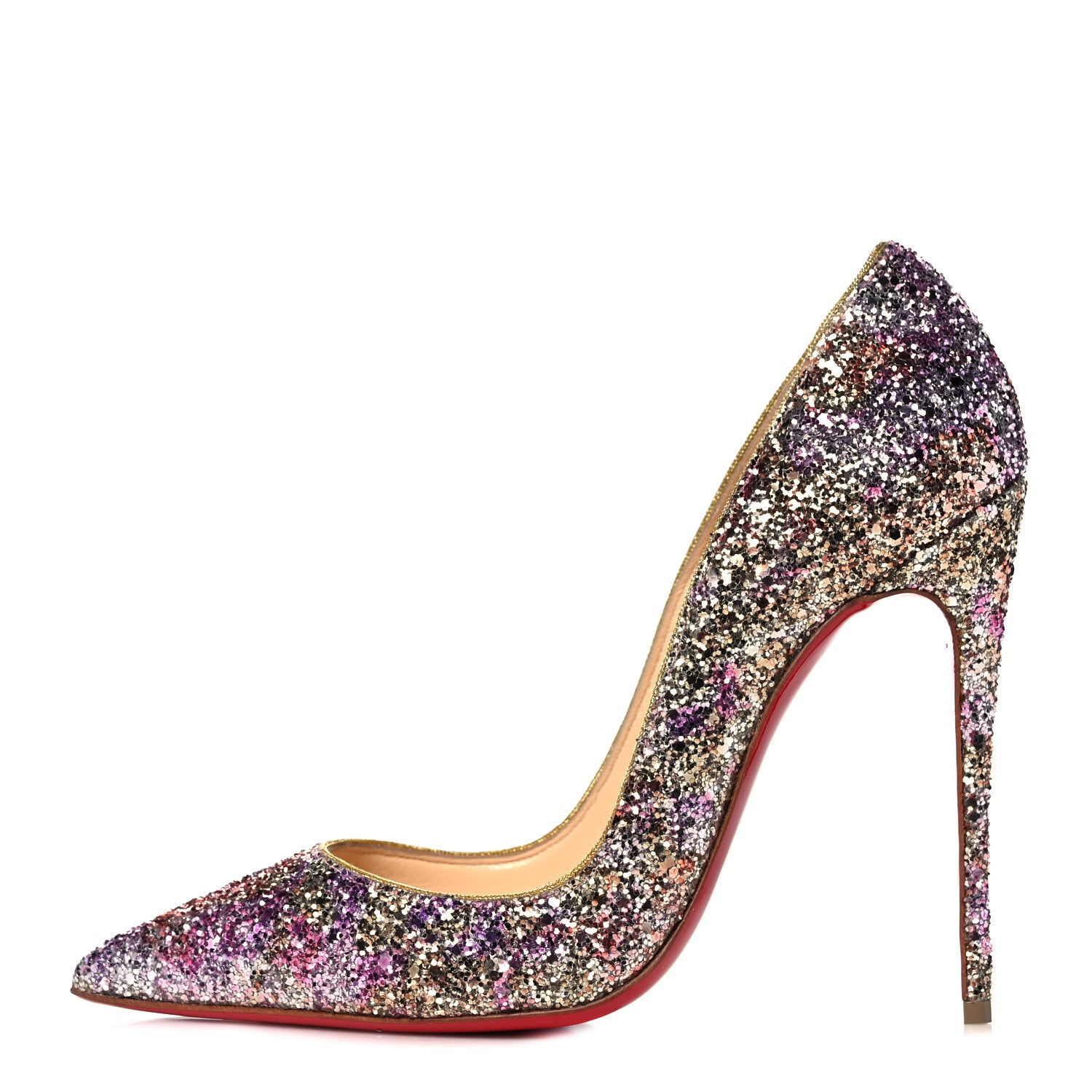 Christian Louboutin Glitter So Kate 120 Pumps 37 Rosette Gold 1 of 7