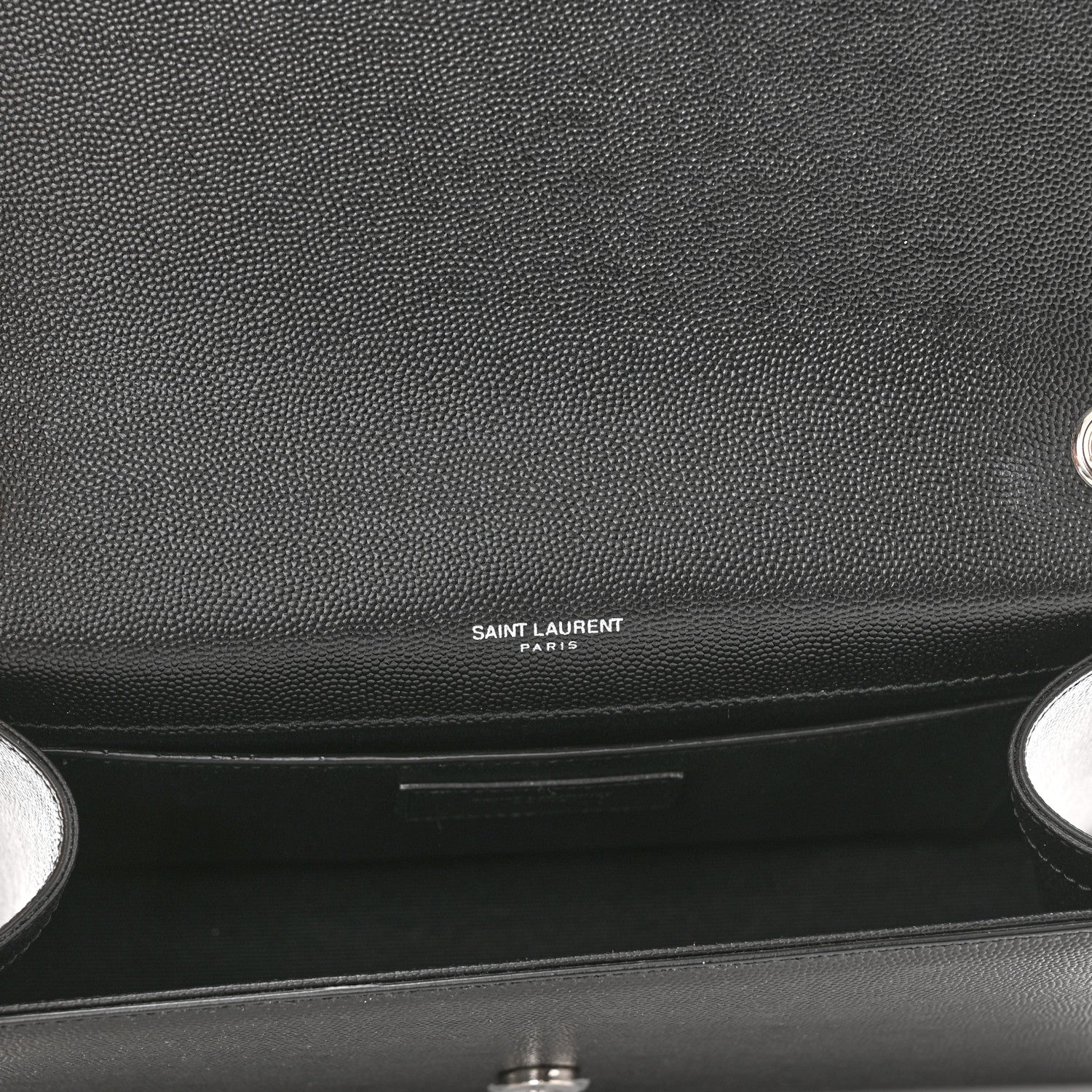 Saint Laurent Grain De Poudre Medium Classic Monogram Kate Satchel Black 6 of 11