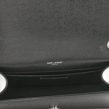 Saint Laurent Grain De Poudre Medium Classic Monogram Kate Satchel Black 6 of 11