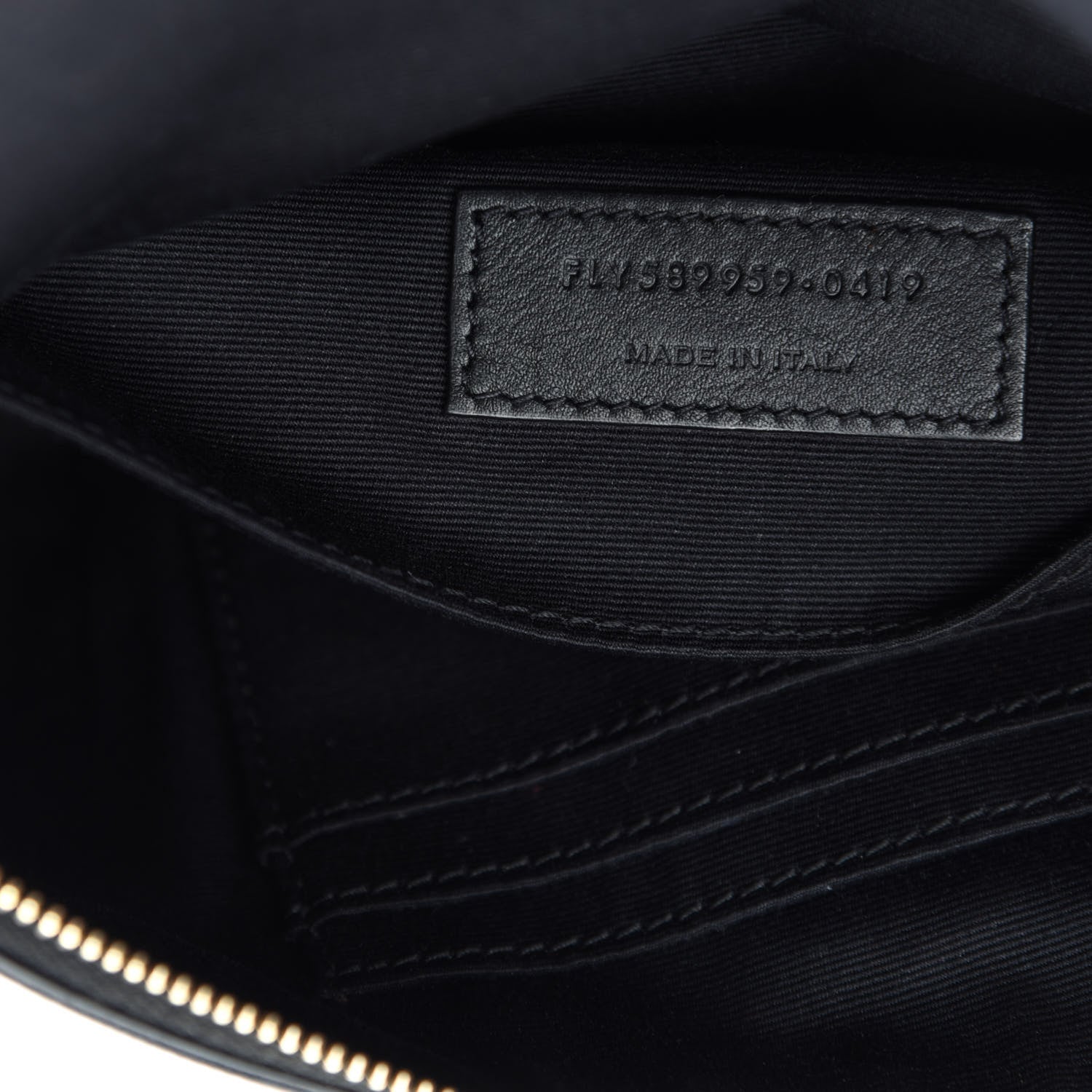 Saint Laurent Grain De Poudre Monogram Belt Bag Black 9 of 10