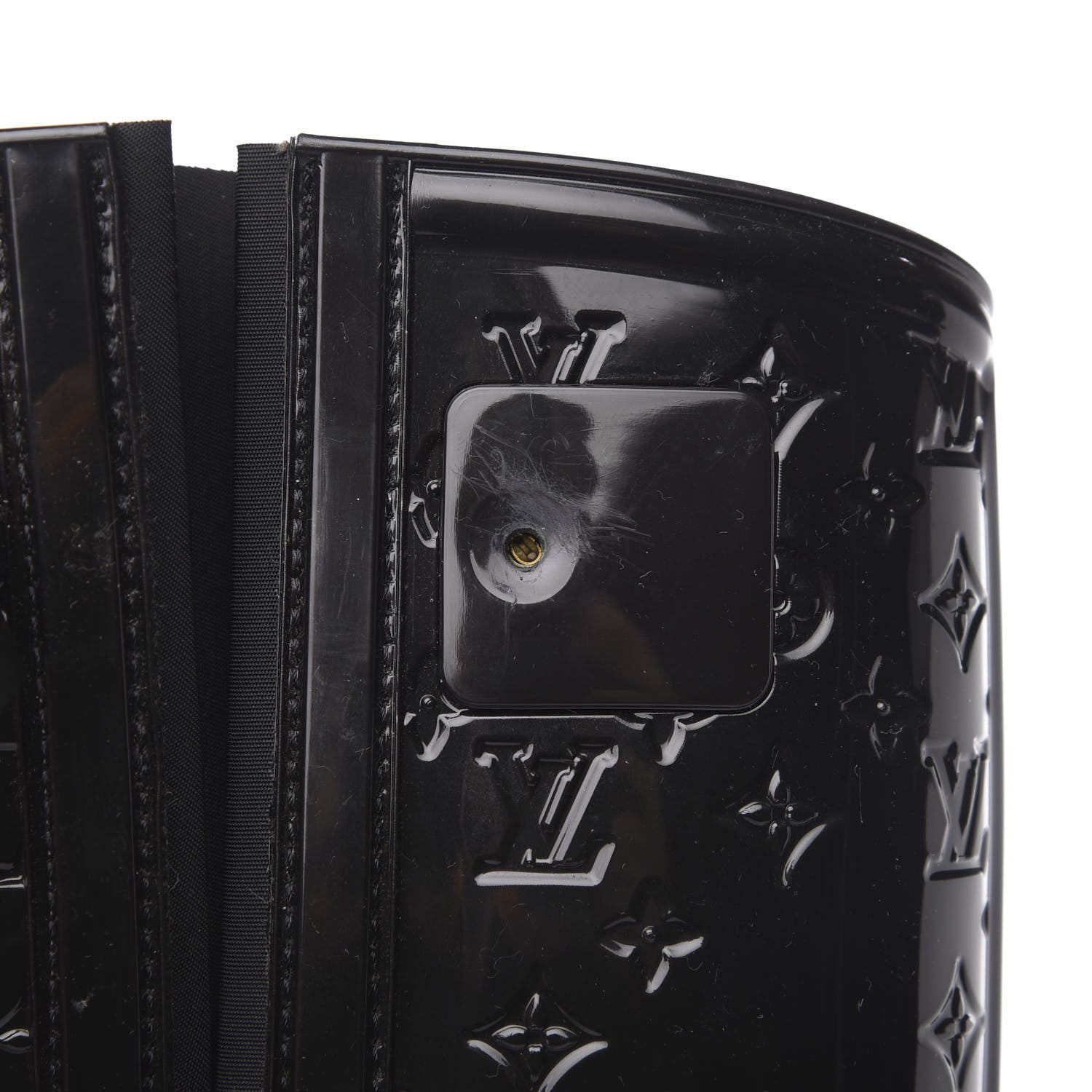 Louis Vuitton Rubber Embossed Monogram Drops High Rain Boots 39 Black 7 of 8