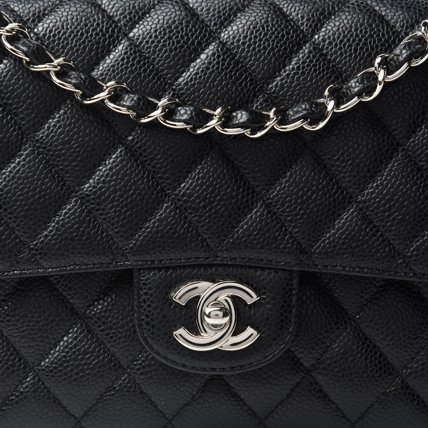 Chanel Caviar Quilted Medium Double Flap Black 11 of 12