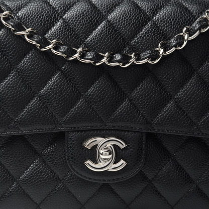 Chanel Caviar Quilted Medium Double Flap Black 11 of 12