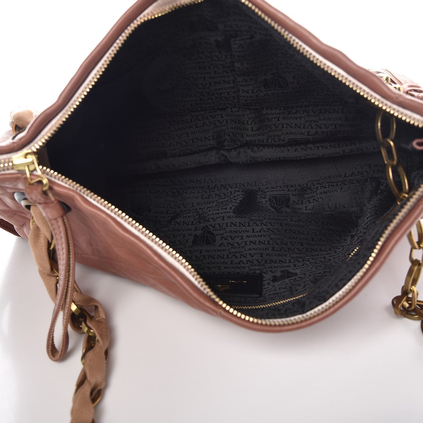 Lambskin Quilted Medium Amalia Shoulder Bag Vieux Rose
