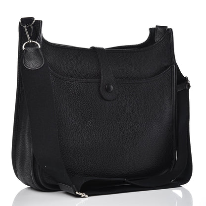Hermes Taurillon Clemence Evelyne III GM Black 3 of 8