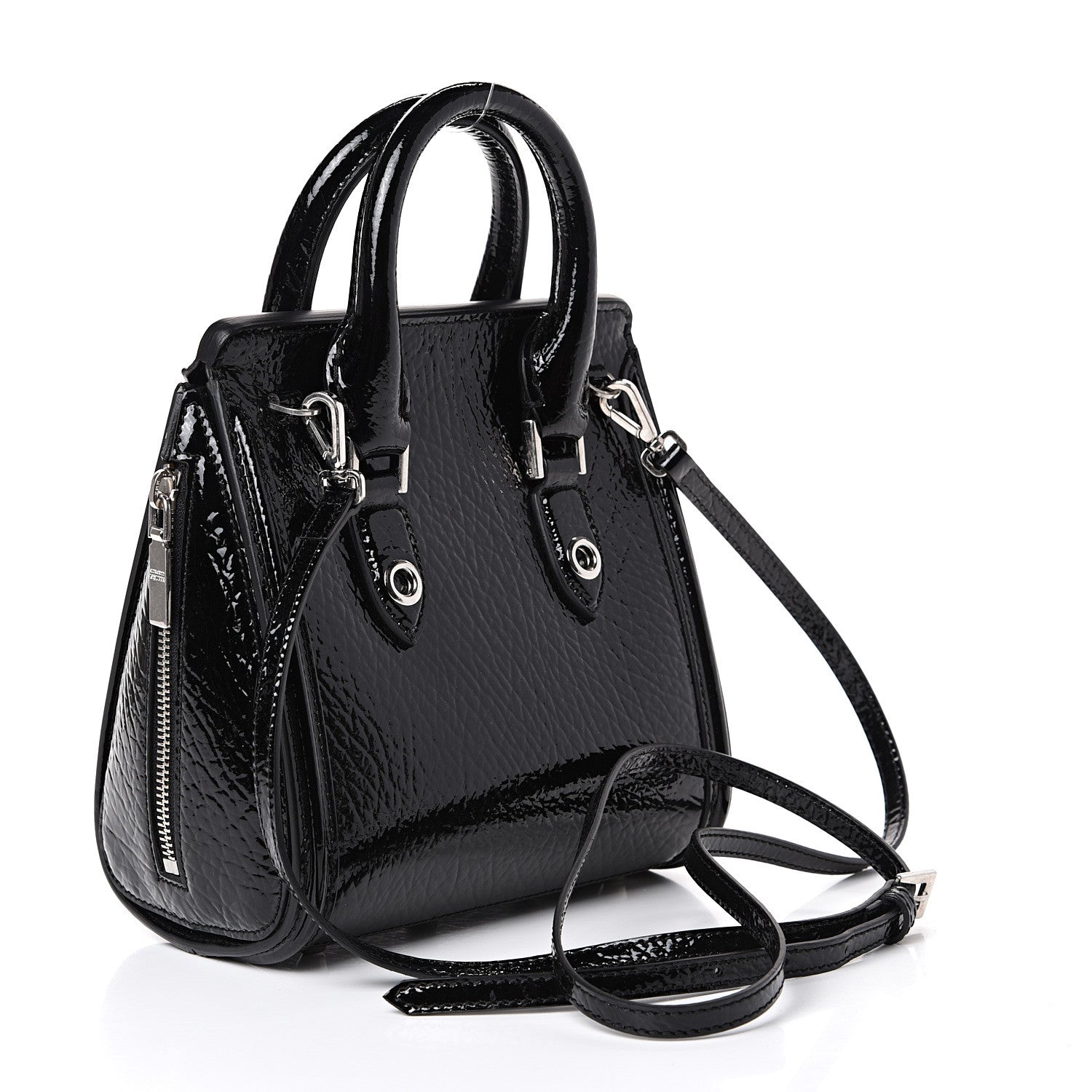 Alexander McQueen Patent Mini Heroine Black 2 of 11