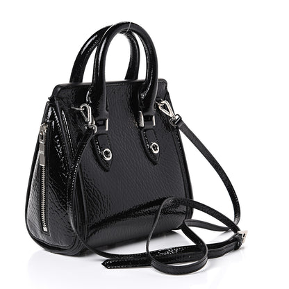 Alexander McQueen Patent Mini Heroine Black 2 of 11