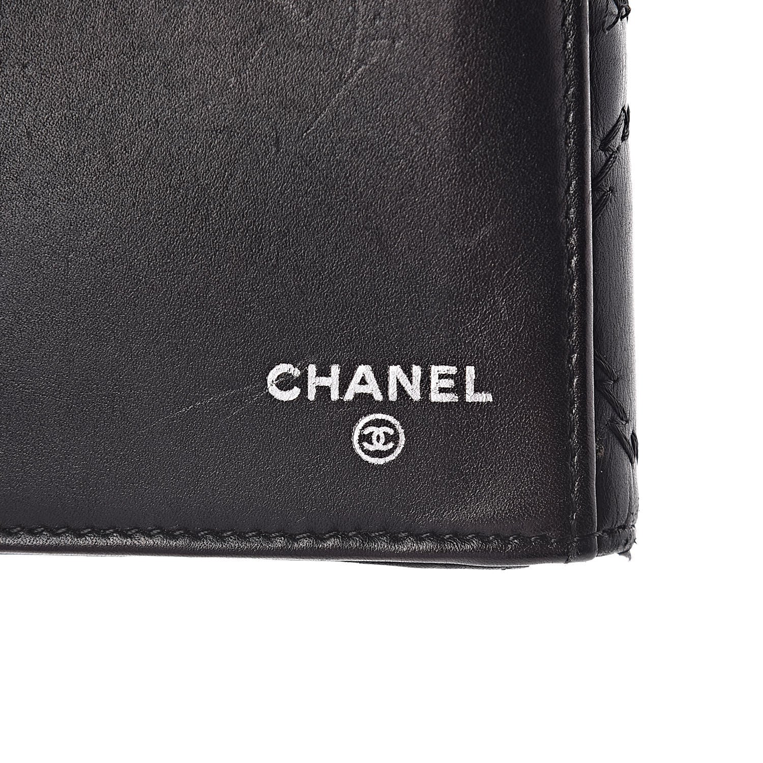 Chanel Calfskin Double Stitch Hamptons Flap Wallet Black 6 of 10