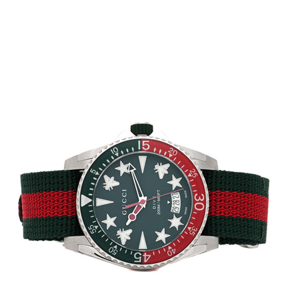 Gucci Stainless Steel Nylon 40mm Dive Quartz Watch Green 2 of 5