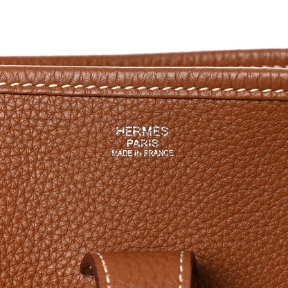 Hermes Taurillon Clemence Evelyne III GM Gold 6 of 12