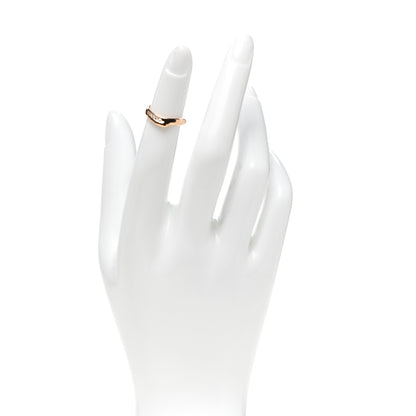 Tiffany 18K Rose Gold Diamond Elsa Peretti Open Heart Band Ring 45 3.5 3 of 8