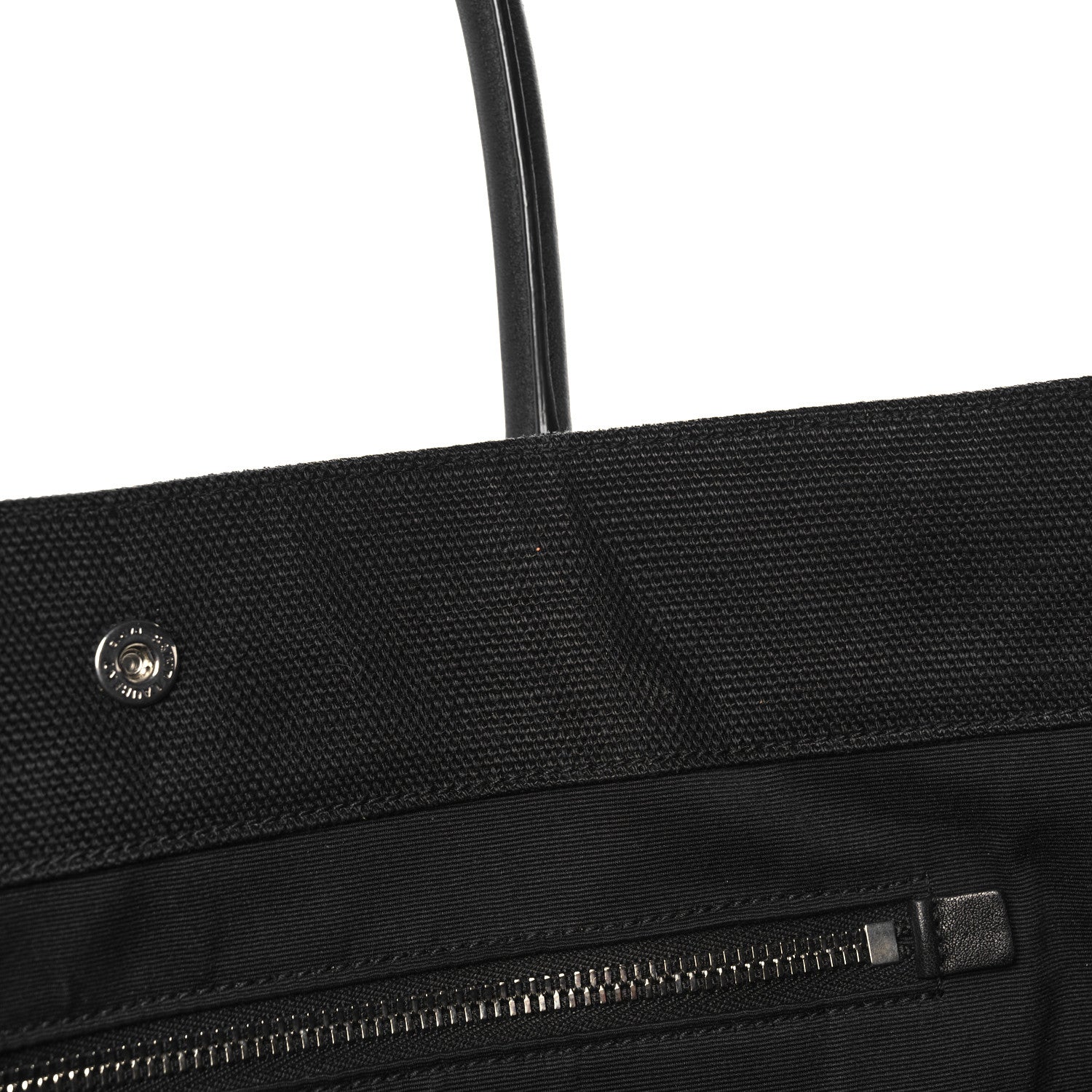 Saint Laurent Raffia Linen Calfskin Rive Gauche Tote Black 13 of 13