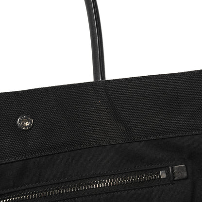 Saint Laurent Raffia Linen Calfskin Rive Gauche Tote Black 13 of 13
