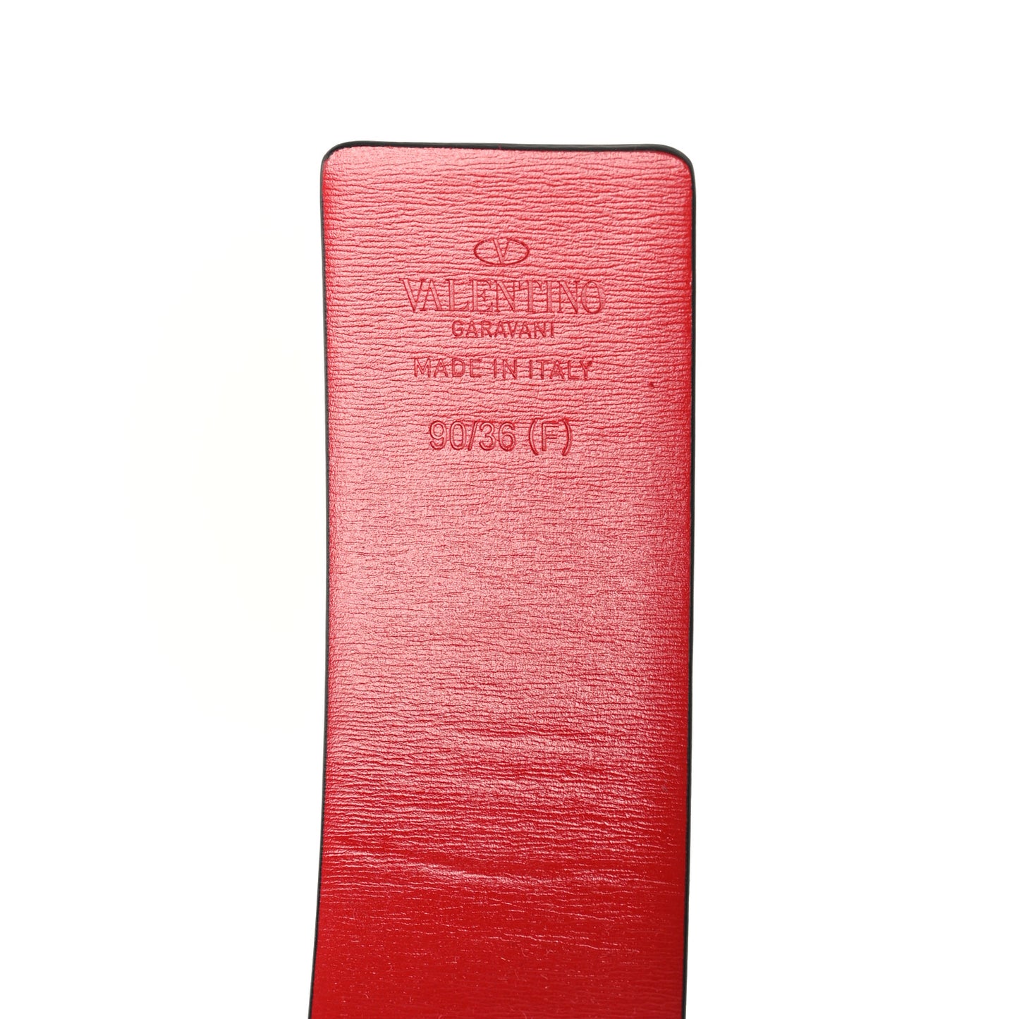 Glossy Calfskin 40mm VLogo Reversible Belt 90 36 Black Rouge Pur