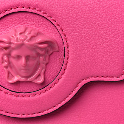 Versace Grained Calfskin Small La Medusa Top Handle Bag Fuchsia 12 of 13