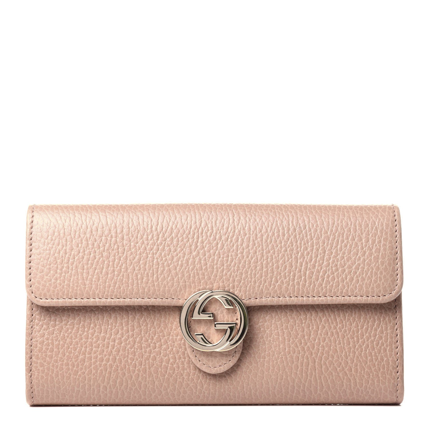 Gucci Dollar Calfskin Interlocking G Continental Wallet Camelia 1 of 9