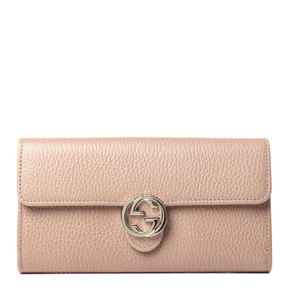 Gucci Dollar Calfskin Interlocking G Continental Wallet Camelia 1 of 9