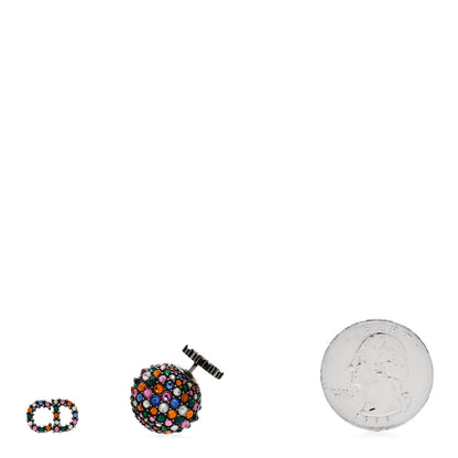 Christian Dior Crystal Mise En Dior Tribal Earrings Multicolor Antique Silver 2 of 4