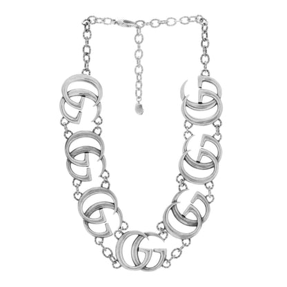 Gucci Sterling Silver Double G Marmont Statement Necklace 3 of 6