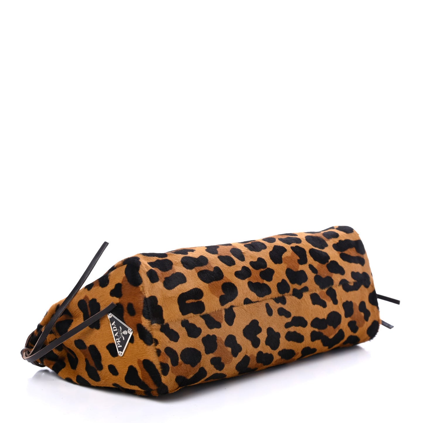 Calf Hair Leopard Print Top Handle Bag Miele
