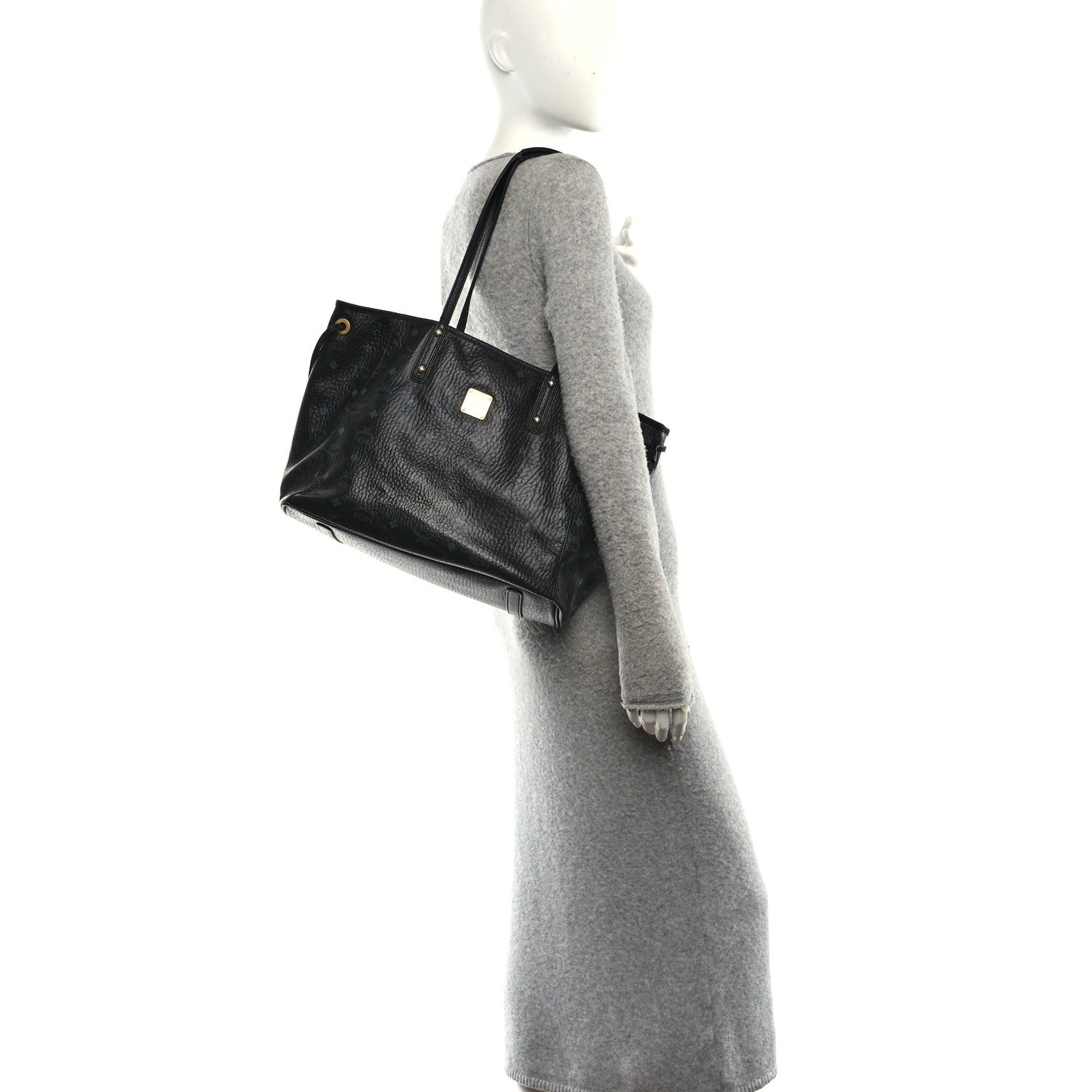 MCM Medium Project Reversible Shopper Tote Black 2 of 18
