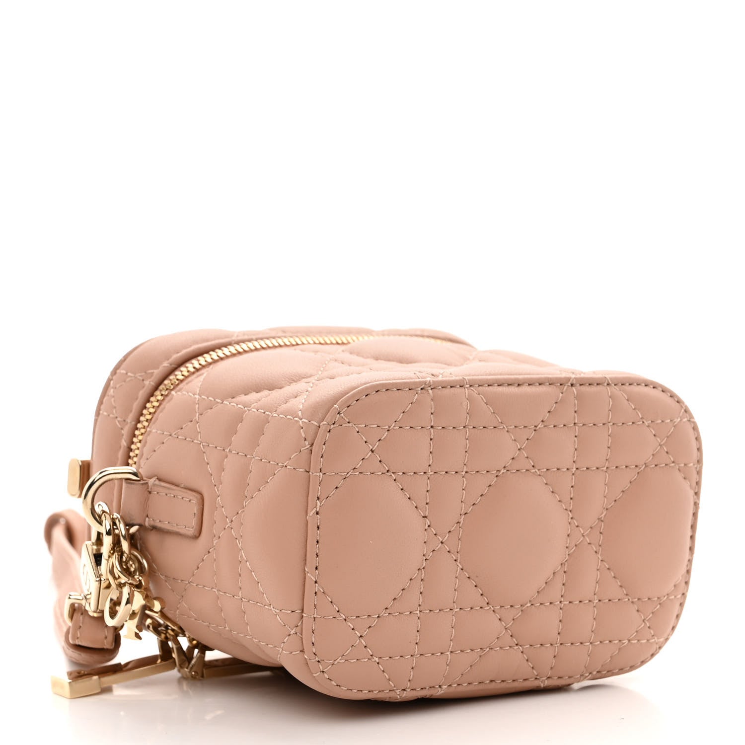 Christian Dior Lambskin Cannage Micro Vanity Case Rose Des Vents 4 of 9