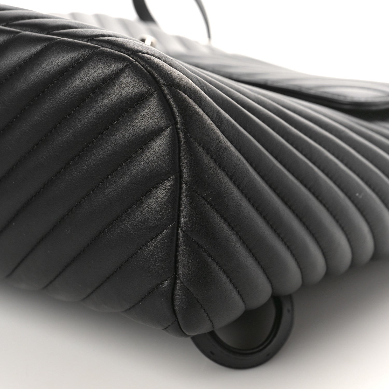 Chanel Calfskin Chevron Quilted Large Urban Spirit Backpack Black 8 of 9