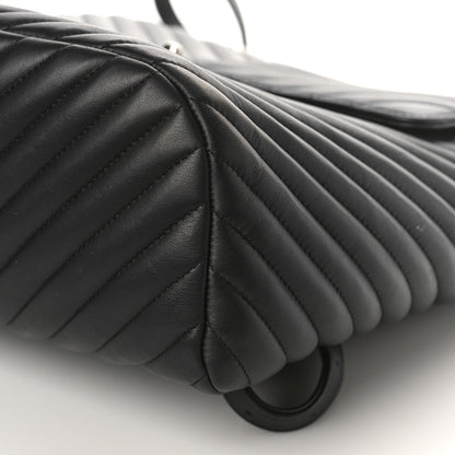 Chanel Calfskin Chevron Quilted Large Urban Spirit Backpack Black 8 of 9