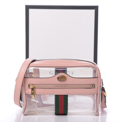 Gucci Vinyl Web Mini Ophidia Transparent Shoulder Bag Perfect Pink 11 of 11