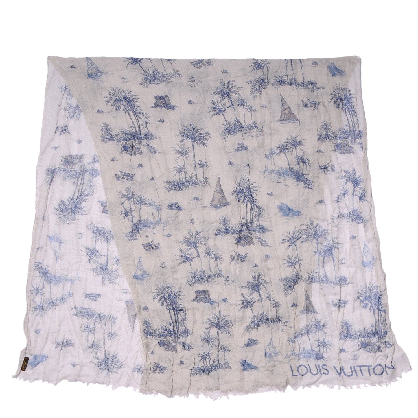 Cotton Linen Toile Etole De Louis Pareo Blue